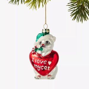 Macy's 2025-Pets Glass Cat Ornament (Holiday Lane)